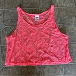 PINK - Victoria's Secret PINK Victoria’s Secret Crochet/Lace Cropped Tank Top Swim Coverup Photo 3