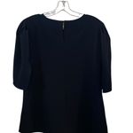 Lark & Ro Black Short Sleeve blouse classic timeless professional Fall Size XL Photo 6