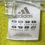 Adidas  Hoodie Womens Medium Yellow Full Zip 3-Stripes Thumbholes Sweatshirt Photo 5