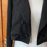 SheIn Open Front Cropped Blazer Women’s Sz 6 Long Sleeve Black Jacket Photo 1