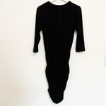 Sundry Ruched Blouson 3/4 Sleeve Stretch Bodycon Mini Dress Black Size 0 / XS Photo 9