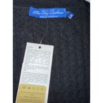 Women's White Black Lightweight Silk Mongolian Cashmere Cardigan Sweater M NWT Size M Photo 2