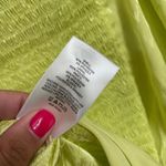 EXPRESS  Neon Yellow Satin Jacquard Balloon Sleeve Bodysuit, S NWT Photo 7