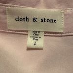 Cloth & Stone ANTHROPOLOGIE  Button-Down Long Sleeve Shirt Soft Pink Size Large Photo 6