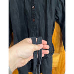 Alex Mill Black Linen Utility Romper Button Front Tie Waist Long Sleeve M Size M Photo 7