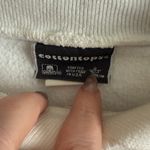 90s Vintage COTTONTOPS Oversized White Golf Motif Collared Sweatshirt | Medium Photo 4