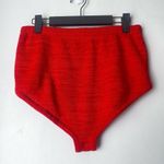 Callahan Knitwear Red Orange Knit Brief Style Micro Mini Shorts L Size L Photo 1