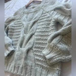 Gap Wool Cable Knit Sweater Small Gray | Chunky Knit Fall Winter Cozy Photo 4