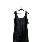 #206 AND NOW THIS Vegan Black Leather Mini Dress Black Size L Photo 2
