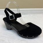 House of Harlow  1960 Black Suede Cherub Clogs Size 10 Photo 0
