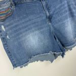Lane Bryant Mid Rise Girlfriend Jean Plus Size Shorts Sz 28 High Rise Rainbow Photo 5
