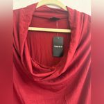 Torrid  Studio Tissue Jersey Drape Neck Dark Red Fall Tank Top Tee - size 1 Photo 1
