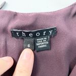 Theory Womens 6 Pavita Trinity 2 Dress Ponte Stretch Knit Burgundy Faux Wrap Photo 9