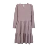 See By Chloe  Pink Ruffled Lace Bib Tiered Long Sleeve Midi Dress Size 36/ US 4 Photo 3