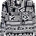 Chico's new Chico’s ☯︎︎ Alphia Aztec Print Classic Jacket ☯︎︎ Black + White ☯︎︎ Medium Photo 0