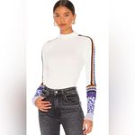 Free People  Switch It Up‎ Crochet-Trim Thermal Cuff White Top Mock Neck Size XS Photo 1