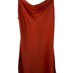 Urban Outfitters  Hammered Satin Mini Dress Rust Pumpkin Size Medium UO Photo 1