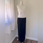 Vintage Y2K Scott McClintock Ivory & Black Beaded Sleeveless Formal Gown Size 12P Photo 4