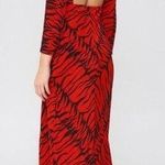 Rixo Adriana Zebra Striped Animal Print Red Black Silk Maxi Dress XS Photo 1