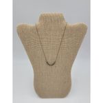 Women's Necklace 18" Jewelry Accessories Simple Gold Tone Curved Beaded Pendant Photo 9