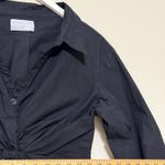 Modern Citizen  Taylor Shirt Midi Dress Black Cotton Twist Front Size Large Photo 12