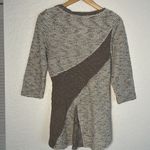 Anthropologie Angel of The North Taupe Mixed Lace Sweater Knit Large Metallic Photo 5