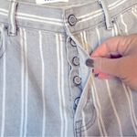 PacSun Gray Double Stripe Straight Leg Jeans High Waist Crop Ankle 29 Photo 9