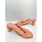 Caslon  Sandals Size 7 Coral Suede Leather Crisscross Open Toe Block Heel Slip On Photo 5
