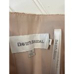 David's Bridal David’s Bridal Short Strapless All Over Lace Dress Tan Sweetheart Neck Mini 18 Photo 4