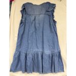 Anthropologie PILCRO  Flounced Tunic Dress Chambray Fray Hem L Photo 12