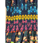 Cara Cara Mimi Flowerbox Navy Off Shoulder Smocked Midi Dress XS Blue Photo 6