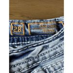 Rock Revival Women Size 28 Pearlie Mid Rise Skinny Jeans Embellished Embroidered Photo 3