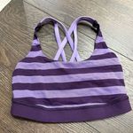 Lululemon Women’s 4 Purple Striped Strappy Energy Bra Photo 4