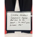 Under Armour HeatGear Compression Capri Leggings — Women's XL — Black/Coral Photo 3