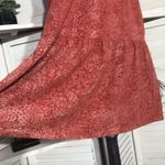 Frye Burnt Orange Floral Tiered Cotton Dress Medium Photo 4