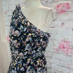 Dalia MacPhee Women's One Shoulder Tie Waist Floral Flowy Dress Multicolor M Size M Photo 5