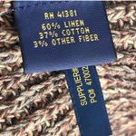 Ralph Lauren Polo Cardigan Large Brown Linen Sweater Photo 7