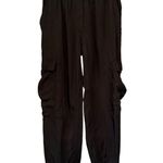 Cinq a Sept Giles Cargo Silky High Rise Jogger Black Pull On Pant, Sz XS Photo 2