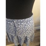 Brandy Melville  OS Blue Floral Mini Skirt Tiered Stretch Photo 4