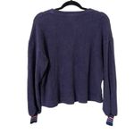 Sundry  Stripe Cuff Faux Sherpa Sweatshirt NWT‎ Photo 3
