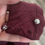 Eva Franco Charley Mock Neck Jumpsuit Maroon Burgundy Anthropologie Small Red Photo 8