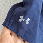 Under Armour Women's Blue Thick Elastic Waist Active Workout Gym Running Shorts Photo 4