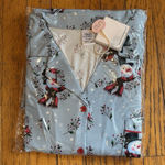 Fashion by Mirabeau Sleep Dress Womens Small Blue Snowman Long Sleeve Pajama B Photo 0