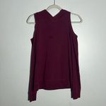 Calia by Carrie Underwood Effortess lMaroon Cold Shoulder Cut Out Hoodie Sz S Red Photo 1