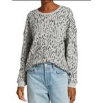 Rails  Marlo Cheetah Zip Side Sweatshirt Women‎ Large Silver Casual Bohemian Photo 8