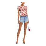 L'Agence  Ressi Tan Multi Ganado Print Crew Neck Tee Shirt Petite Small NWT Photo 11