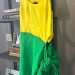 Rosie Assoulin Sarong Cut Out Midi Dress Green Yellow Womens Size 8 Photo 9