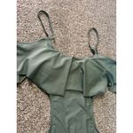 Aerie  Green Off Shoulder One Piece Swim Suit - Medium Photo 3