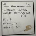 Lululemon  Wunder Under Legging Herringbone Grey Black Size 4 Athletic Yoga Pant Photo 8