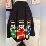 Unique Vintage Retro Black Nutcracker Soda Shop Christmas Novelty Skirt Sz M 6 Photo 1